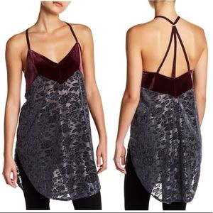 Floral Velvet Burnout Tunic